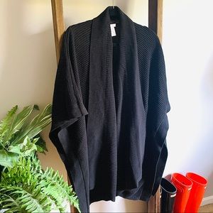 J. Jill Poncho Wrap Black